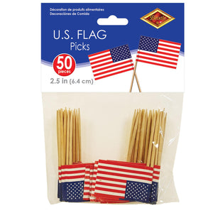 Patriotic Party U S Flag Picks (Case of 600)