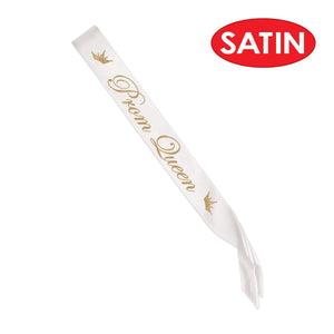 Back to School Decorations - Prom Queen Satin Sash