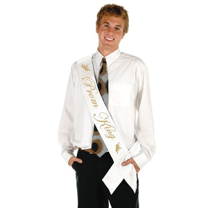 Prom King Satin Sash - Bulk 6 Pack