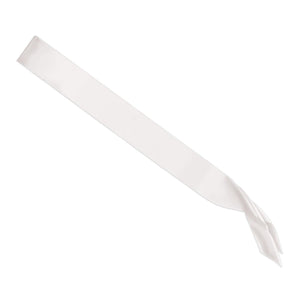 Satin Sash - white - Bulk 6 Pack