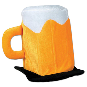 Oktoberfest Plush Beer Mug Hat - Bulk 6 Pack