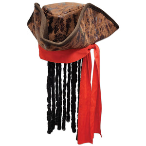 Caribbean Pirate Hat - Bulk 6 Pack