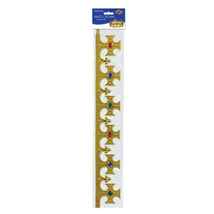 Bulk Plastic Jeweled King's Crown gold (Case of 12) by Beistle