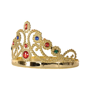 Plastic Jeweled Queen's Tiara - gold