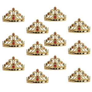 Plastic Jeweled Queen's Tiara - gold