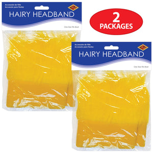 Bulk Hairy Headband, yellow (Case of 12) by Beistle