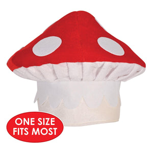 Bulk Plush Mushroom Hat (Case of 12) by Beistle