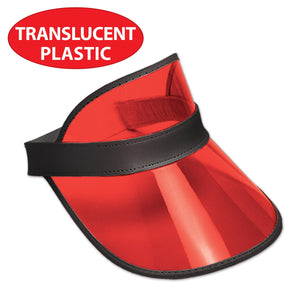 Clear Red Plastic Dealer's Visor