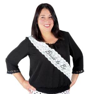 Bulk Bride To Be Lace Sash (Case of 6) by Beistle