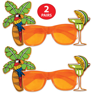 Bulk Luau Party Palm Tree & Parrot Fanci-Frames (Case of 6) by Beistle