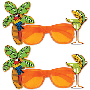 Bulk Luau Party Palm Tree & Parrot Fanci-Frames (Case of 6) by Beistle