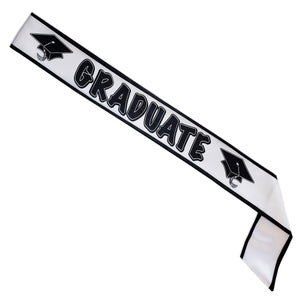 Graduate Graduation Party Satin Sash - Bulk 6 Pack