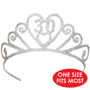 Glittered 30 Tiara