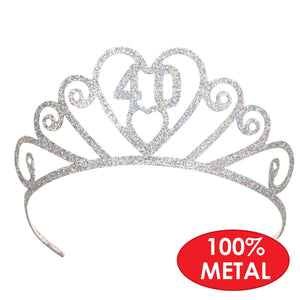 Glittered 40 Tiara