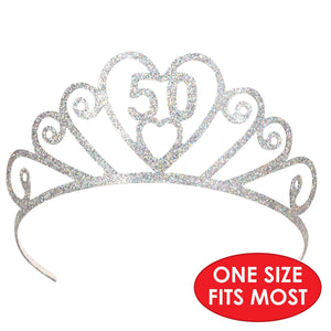 Glittered 50 Tiara