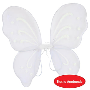 Bulk Nylon Fairy Wings White (Case of 12) by Beistle