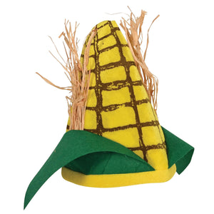 Plush Corn Cob Hat - Bulk 12 Pack