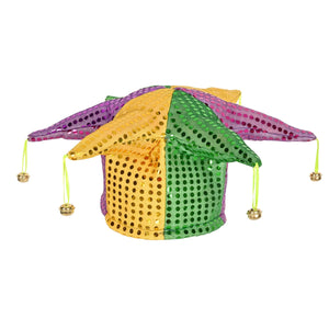 Mardi Gras Glitz 'N Gleam Jester Hat - Bulk 12 Pack