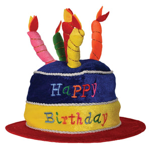 Plush Birthday Party Cake Hat - Bulk 12 Pack