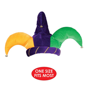 Mardi Gras Party Supplies - Plush Jester Hat