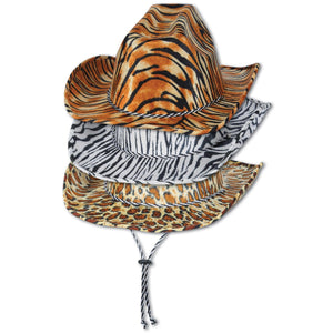 Animal Print Cowboy Hat - Bulk 6 Pack