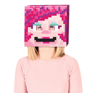 Gamer Girl 8-Bit Box Head, party supplies, decorations, The Beistle Company, 8-Bit, Bulk, Other Party Themes, 8-Bit Party Supplies 