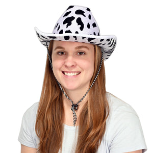 Bulk Cow Print Cowboy Hat (Case of 6) by Beistle