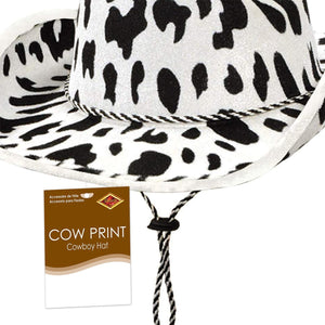 Bulk Cow Print Cowboy Hat (Case of 6) by Beistle