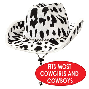 Bulk Cow Print Cowboy Hat (Case of 6) by Beistle