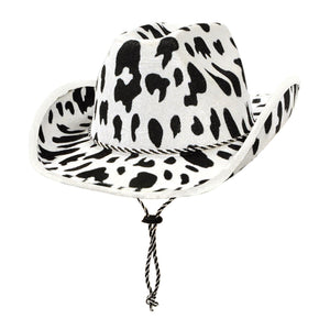 Cow Print Cowboy Hat - Bulk 6 Pack