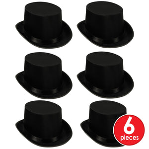 Party Costume Accessories: Satin Sleek Top Hat