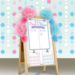 Bulk Gender Reveal Tally Board & Stickers (Case of 12) by Beistle