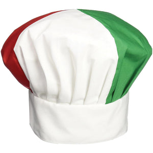 Oversized Fabric Chef's Hat- Red, White, and Green - Bulk 12 Pack