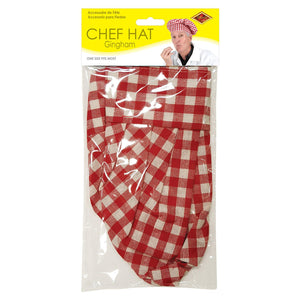 Bulk Gingham Fabric Chef's Hat (Case of 12) by Beistle