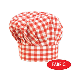 Bulk Gingham Fabric Chef's Hat (Case of 12) by Beistle