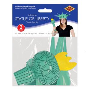 Bulk Inflatable Statue Of Liberty Wearable Set (Case of 6) by Beistle