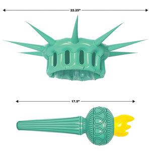 Bulk Inflatable Statue Of Liberty Wearable Set (Case of 6) by Beistle