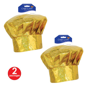 Prismatic Gold Chef's Hat (Pack of 6)