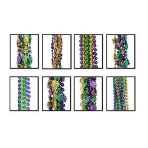 Bulk Mardi Gras Bead Assortment (Case of 100) by Beistle