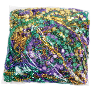 Bulk Mardi Gras Bead Assortment (Case of 100) by Beistle