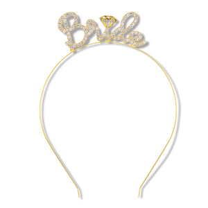 Bachelorette Party Rhinestone Bride Headband - Bulk 12 Pack