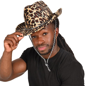 Bulk Leopard Print Cowboy Hat (6 Per Case) by Beistle