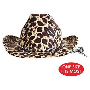 Bulk Leopard Print Cowboy Hat (6 Per Case) by Beistle