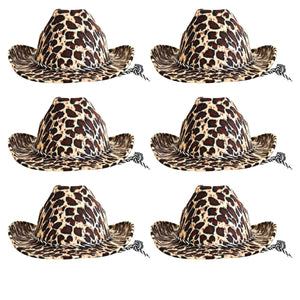 Bulk Leopard Print Cowboy Hat (6 Per Case) by Beistle