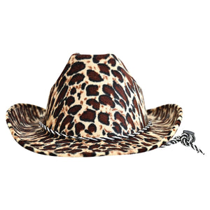 Leopard Print Cowboy Hat - Bulk 6 Pack