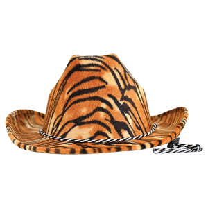 Tiger Print Cowboy Hat - Bulk 6 Pack