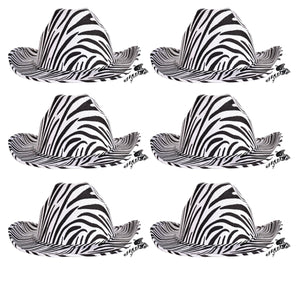 Bulk Zebra Print Cowboy Hat (6 Per Case) by Beistle