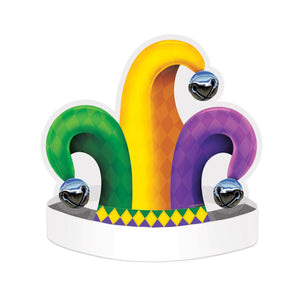 Mardi Gras Jester Hat Headband - Bulk 12 Pack