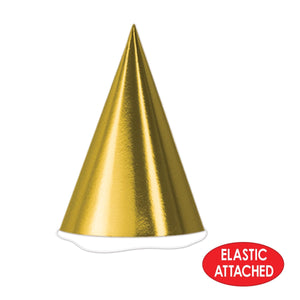 Bulk Gold Foil Cone Hat (Case of 48) by Beistle