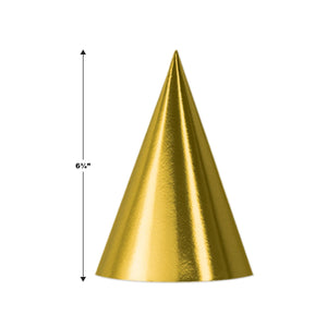 Bulk Gold Foil Cone Hat (Case of 48) by Beistle